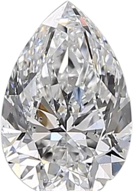 0.7 Carat D SI2 Pear Natural Diamond