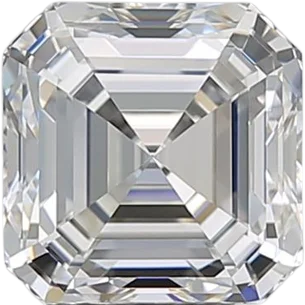 1.7 Carat H VVS2 Asscher Natural Diamond