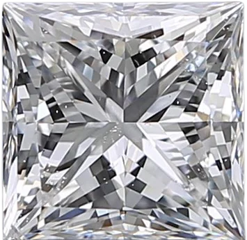 1.7 Carat F SI1 Princess Natural Diamond