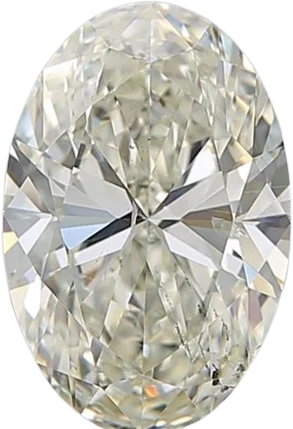 1.73 Carat L SI2 Oval Natural Diamond