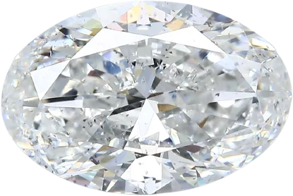 3.71 Carat F SI2 Oval Natural Diamond